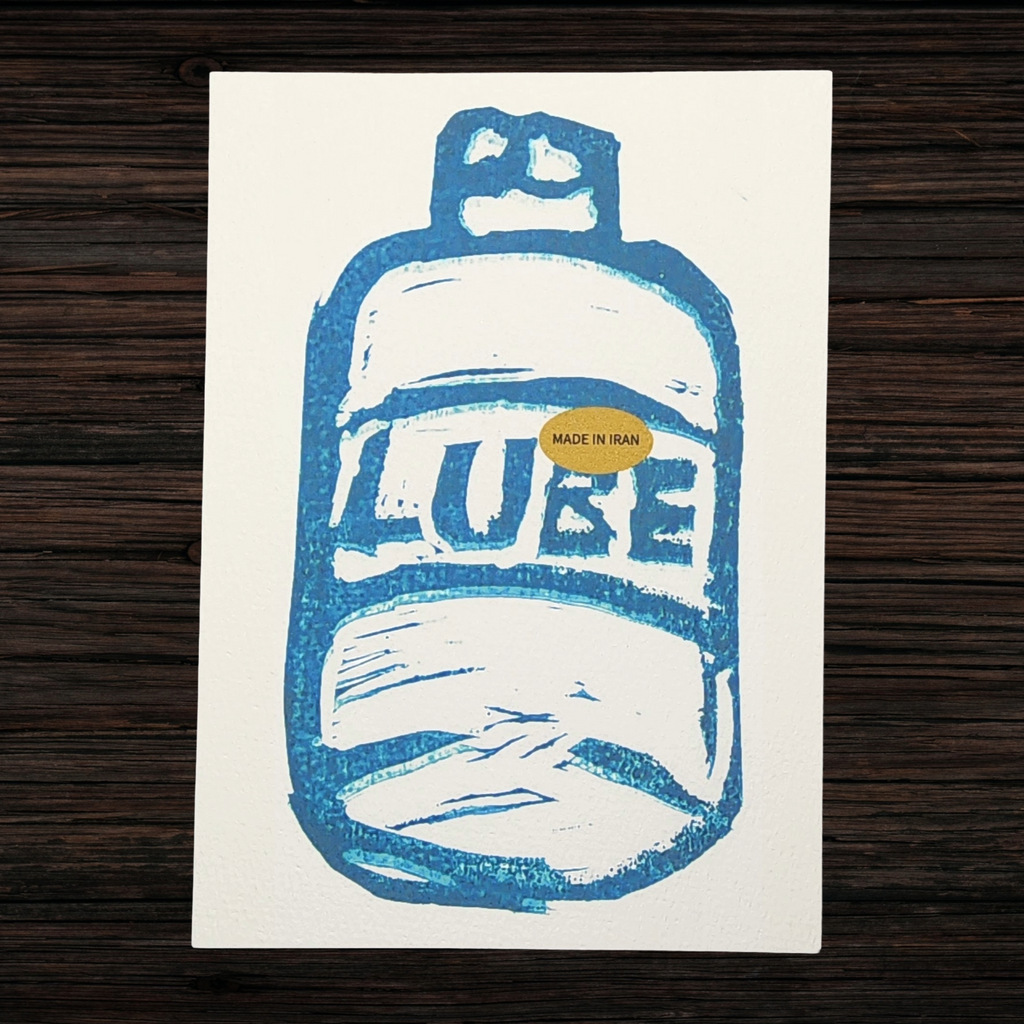 Made in Iran | 5x7 Original Hand-Carved Linocut Print