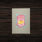 Canned Con | Original Linocut ACEO Print