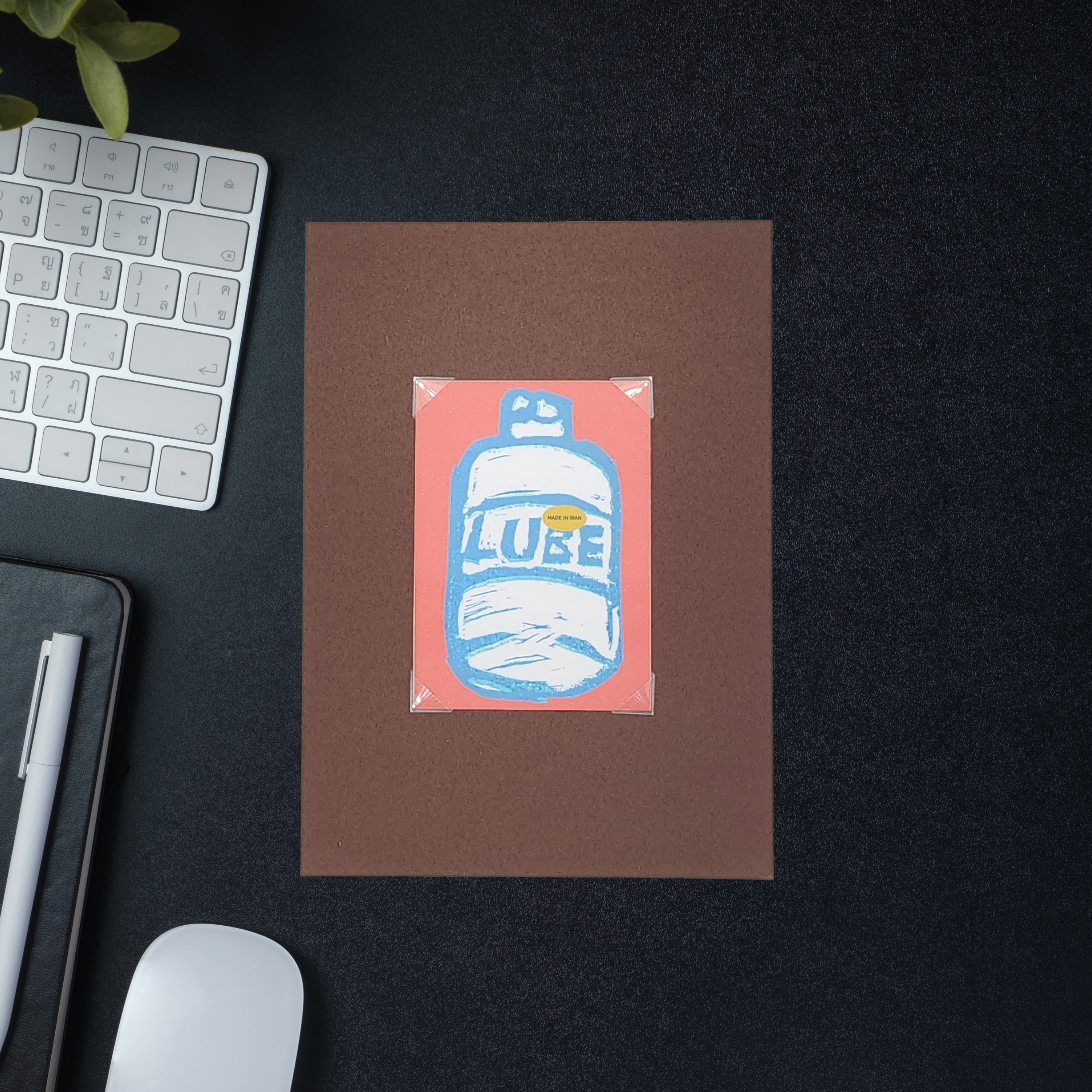 Made in Iran | Original Linocut ACEO Print
