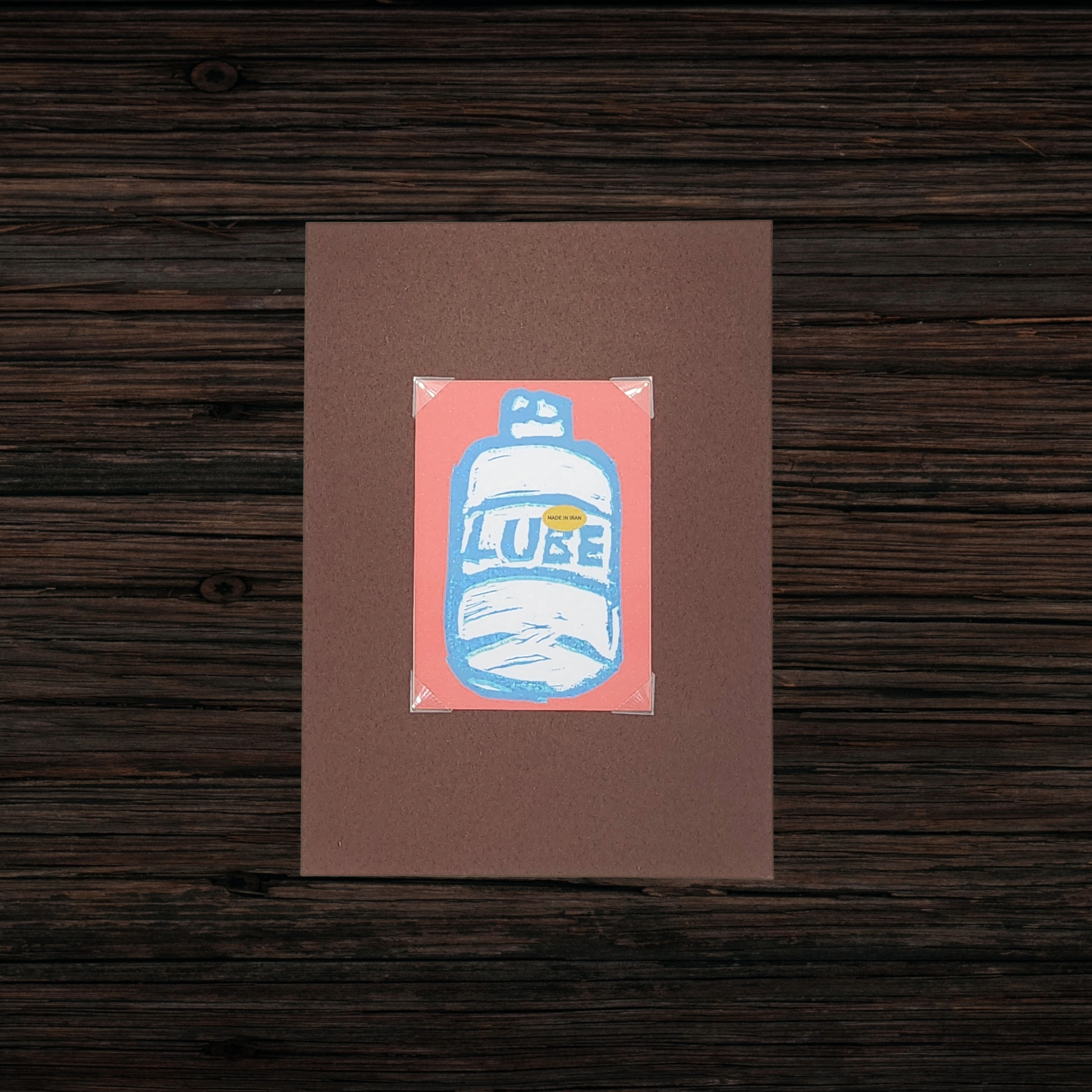 Made in Iran | Original Linocut ACEO Print
