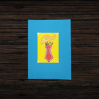 No! | Original Linocut ACEO Print