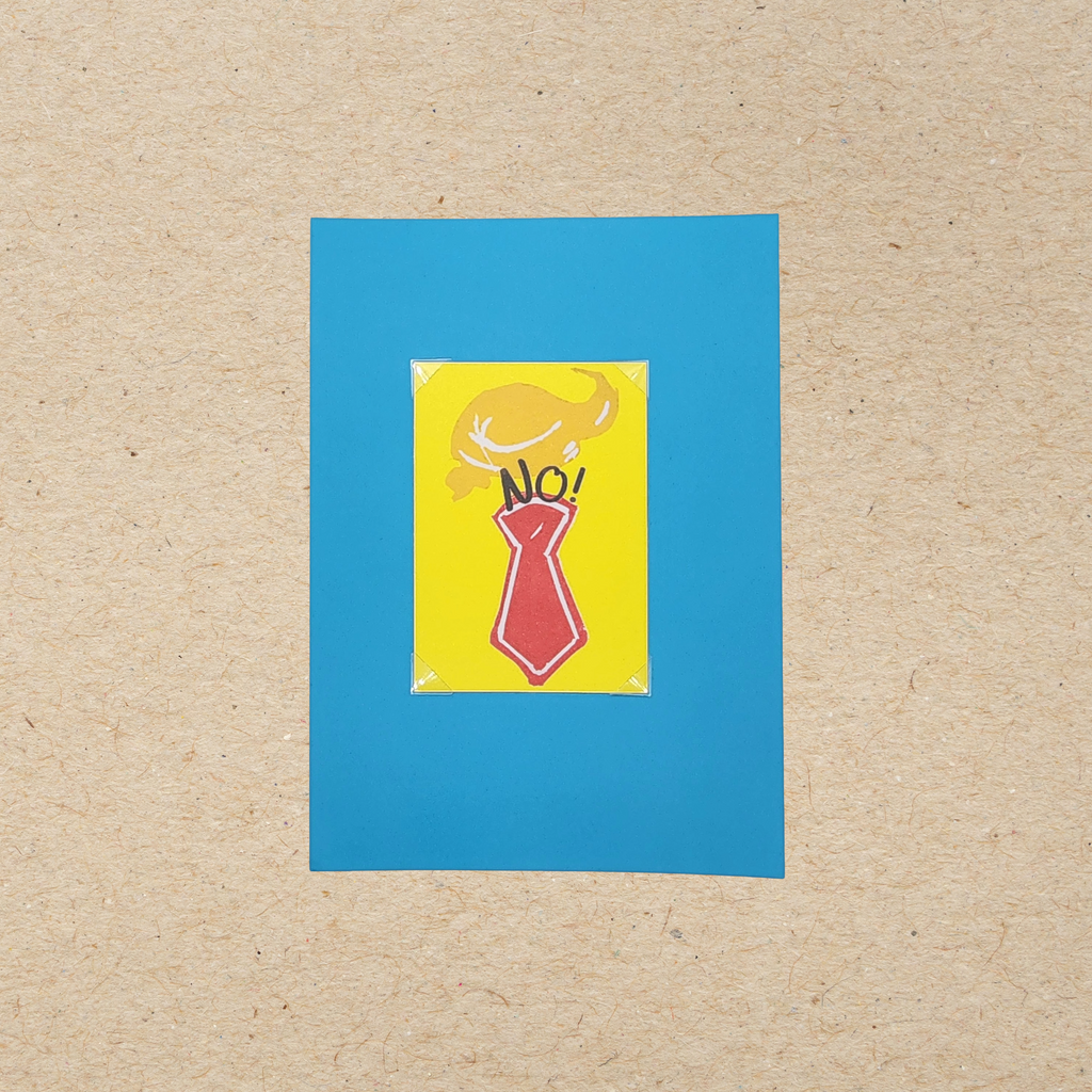 No! | Original Linocut ACEO Print