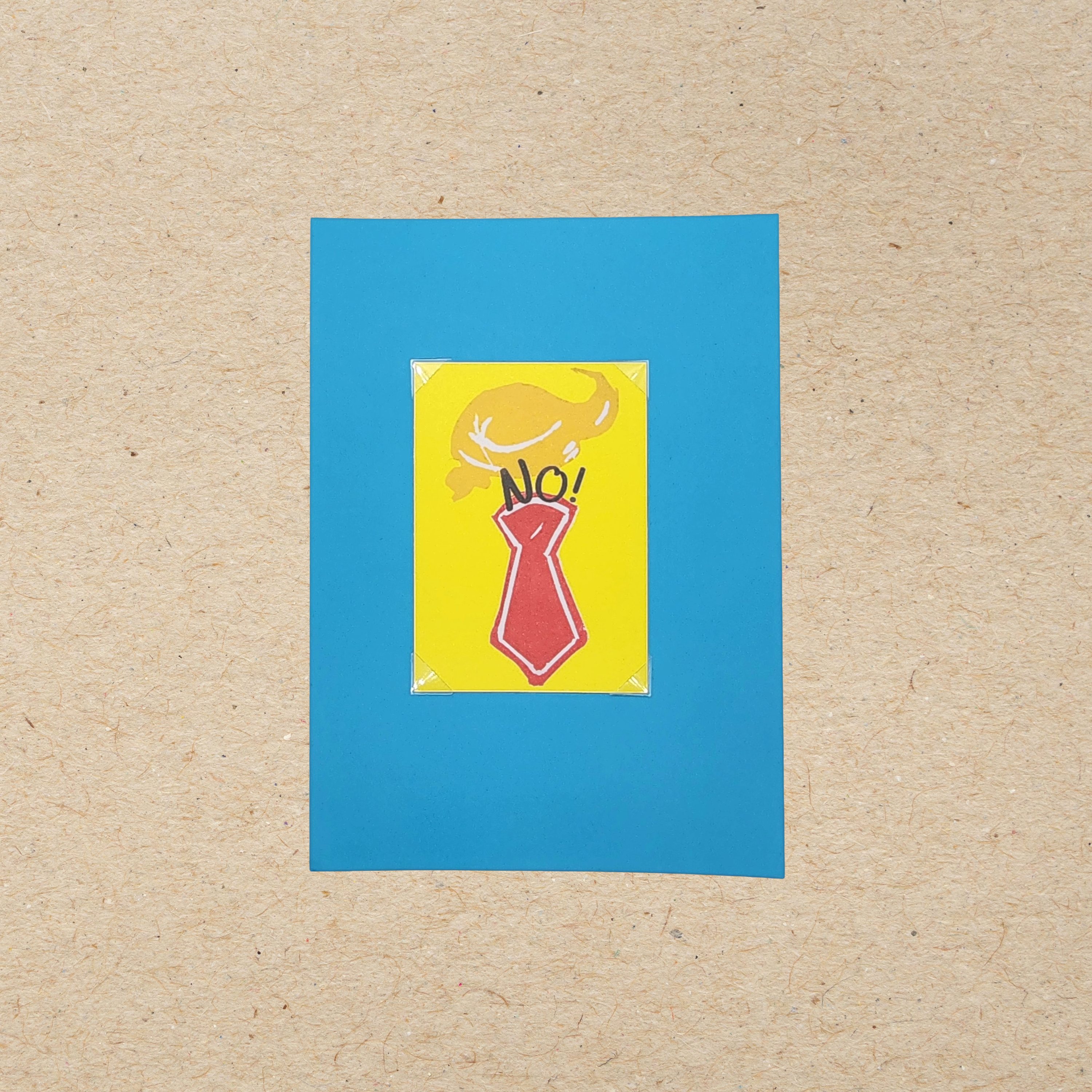 No! | Original Linocut ACEO Print