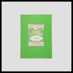 Resist Tyranny | Original Linocut ACEO Print