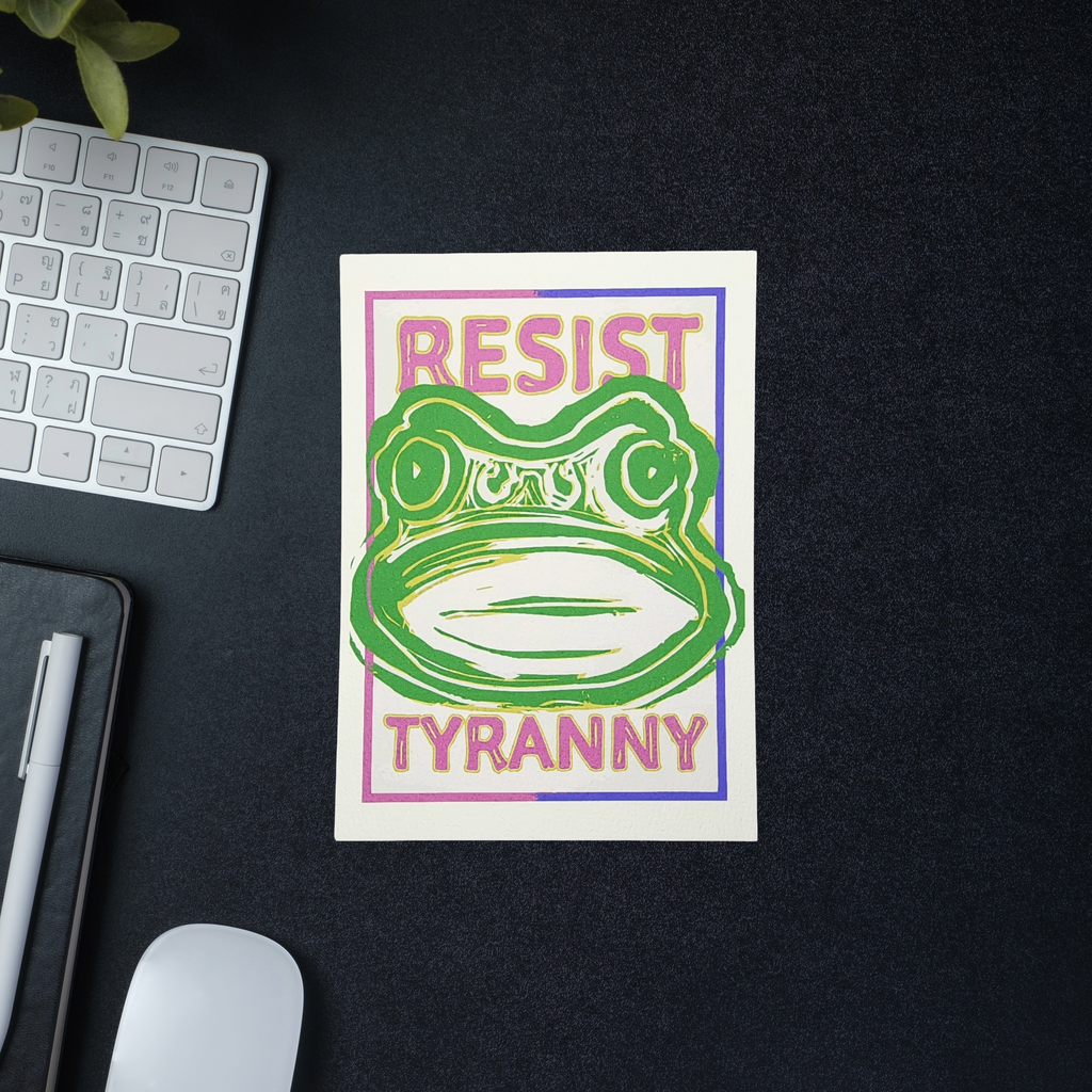 Resist Tyranny | 5x7 Original Hand-Carved Linocut Print