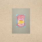 Canned Con | Original Linocut ACEO Print