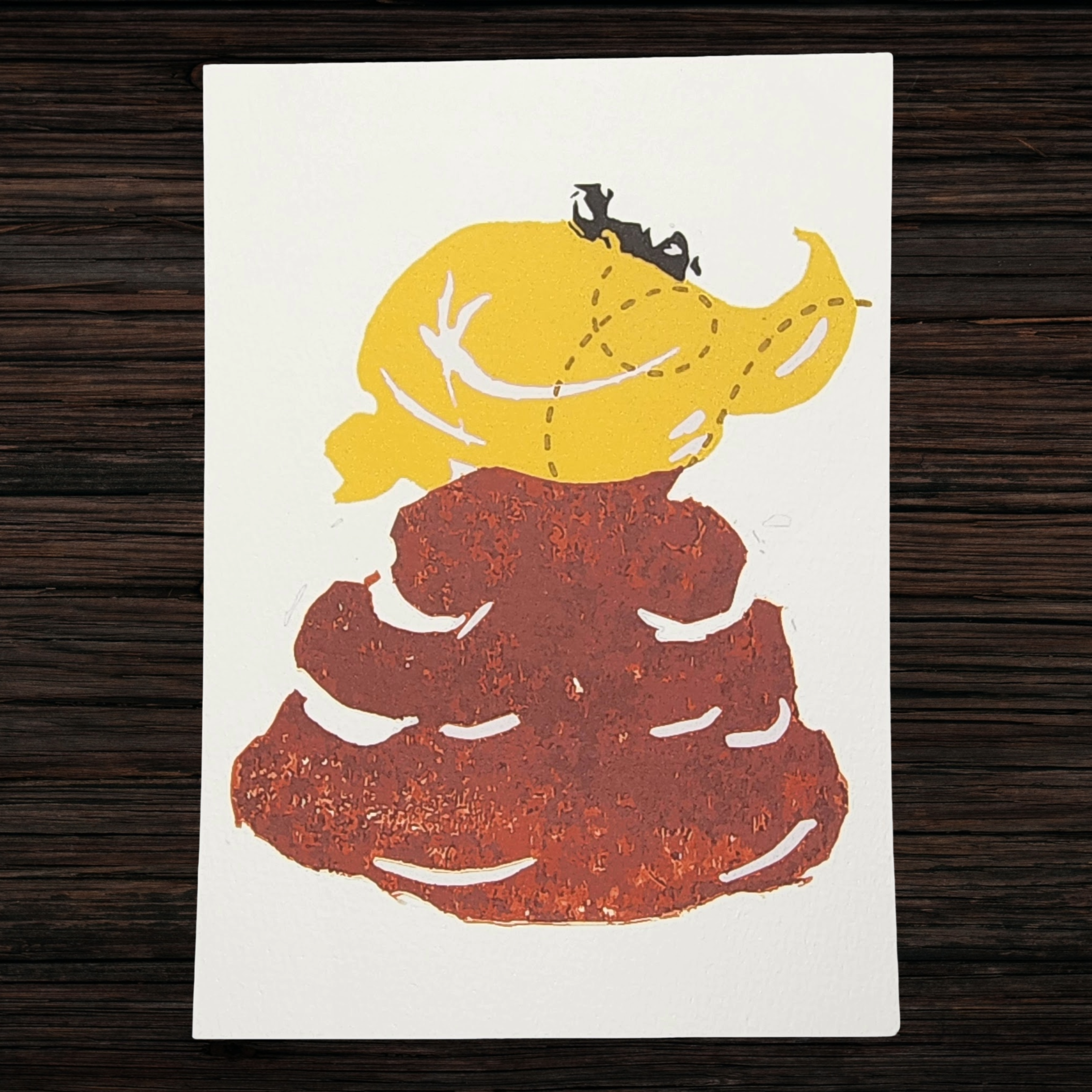El Pendejo | 5x7 Original Hand-Carved Linocut Print