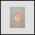 Canned Con | Original Linocut ACEO Print