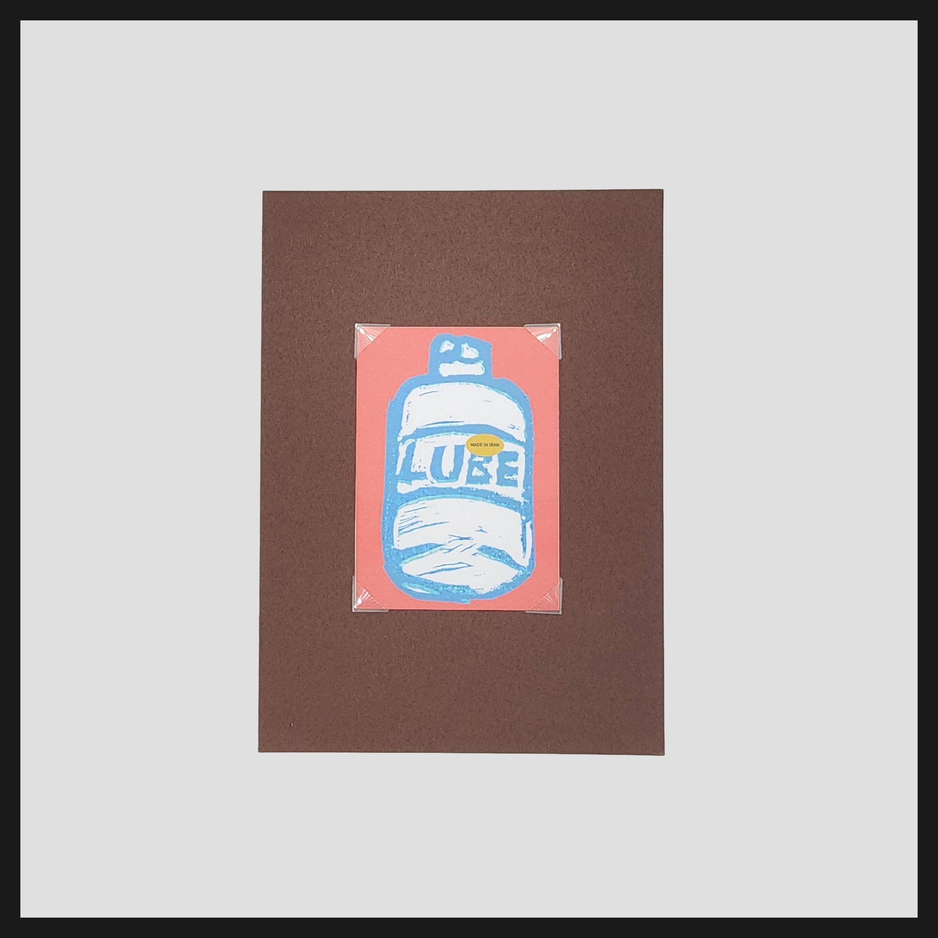 Made in Iran | Original Linocut ACEO Print