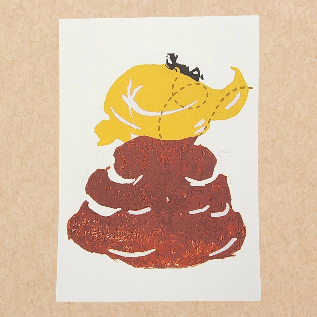 El Pendejo | 5x7 Original Hand-Carved Linocut Print