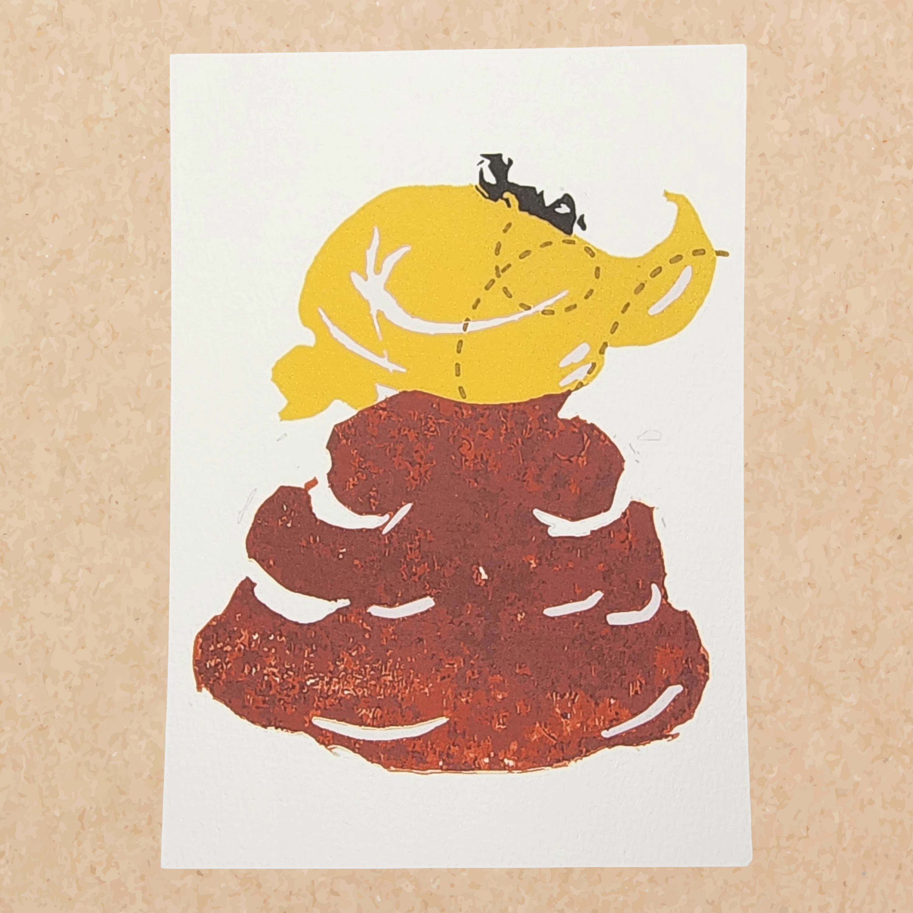 El Pendejo | 5x7 Original Hand-Carved Linocut Print