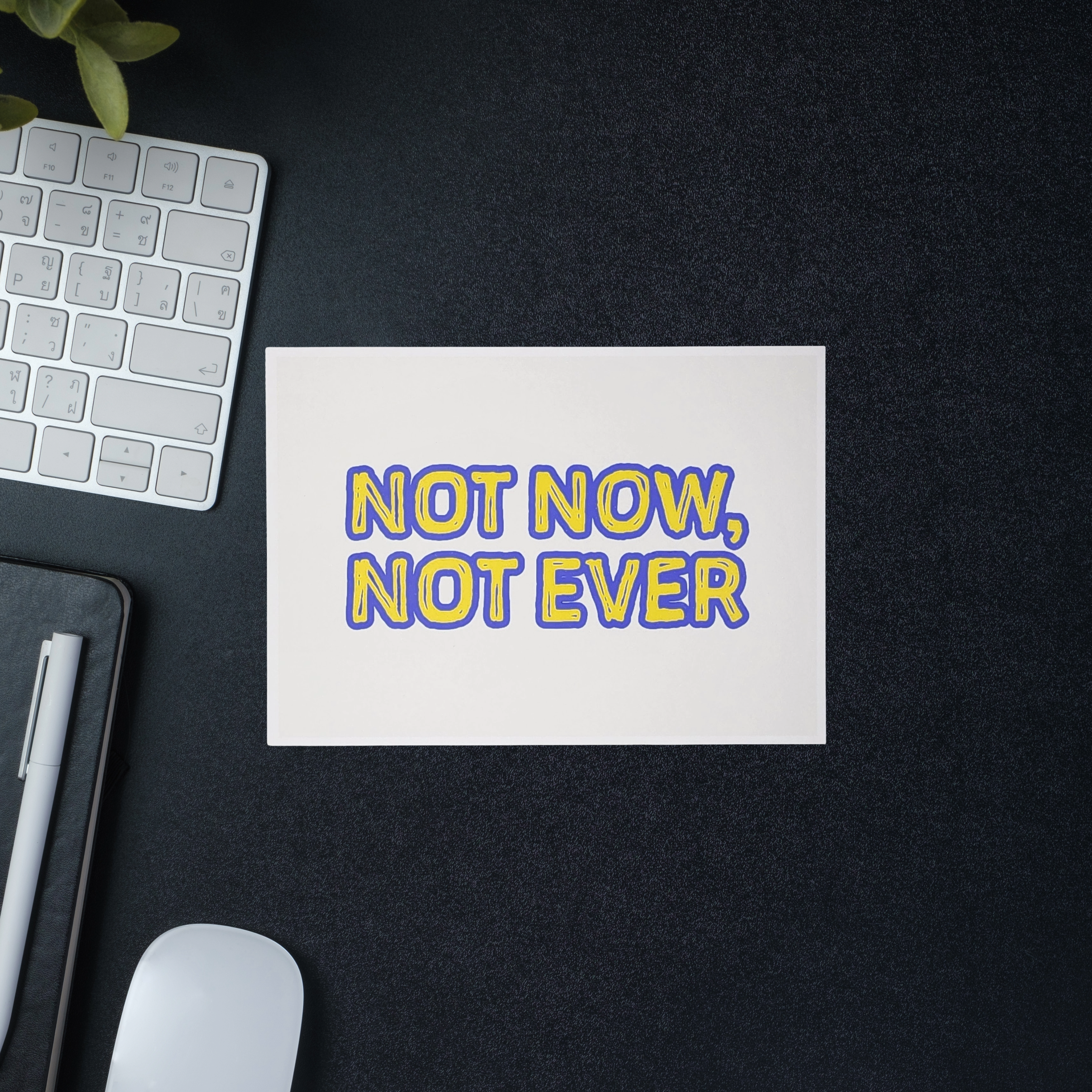 Not Now Not Ever | 5x7 Postcard